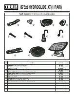 Thule 875xt HYDROGLIDE XT Quick Start Manual предпросмотр