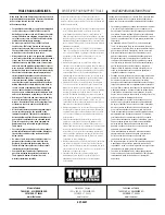 Preview for 8 page of Thule 883 User Manual