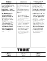 Preview for 3 page of Thule 91725 User Instructions