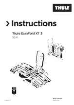 Thule 934 Instructions Manual preview