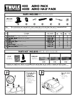 Thule Aero Half Pack 4002 Parts List preview