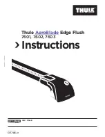 Thule AeroBlade 7601 Instructions Manual preview