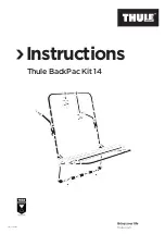 Thule BackPac Kit 14 Instructions Manual preview