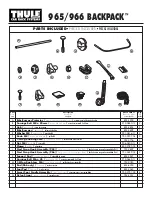 Thule Backpack 966 Parts List preview