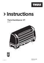 Preview for 1 page of Thule BackSpace XT 9383 Instructions Manual