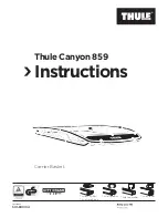 Preview for 1 page of Thule Canyon 859 Instructions For