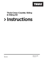 Thule Cross-Country Skiing & Hiking Kit Instructions Manual предпросмотр