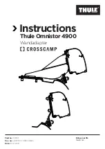 Thule CROSSCAMP Omnistor 4900 Instructions Manual предпросмотр