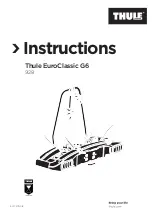 Thule EuroClassic G6 Instructions Manual preview