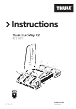 Thule EuroWay G2 922 Instructions Manual preview