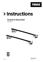 Thule Evo Raised Rail 710400 Instructions Manual предпросмотр