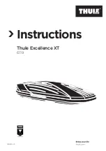 Thule Excellence XT 6119 Instructions Manual preview