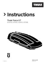 Thule Force XT Series Instructions Manual preview