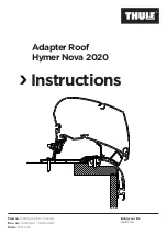 Preview for 1 page of Thule Hymer Nova 2020 Instructions Manual