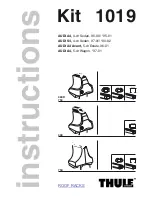 Preview for 1 page of Thule Kit 1019 Instructions Manual