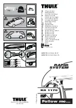 Thule Kit 1170 Fitting Instructions Manual preview