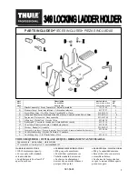 Предварительный просмотр 1 страницы Thule Locking Ladder Holder 349 Installation Instructions Manual