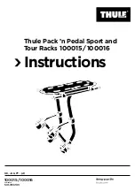 Thule Pack 'n Pedal Sport Instructions Manual предпросмотр