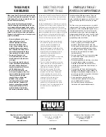 Preview for 3 page of Thule QUICKDRAW RACHET TIE-DOWNS 855 User Manual