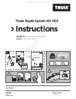 Preview for 1 page of Thule Rapid System Kit 1154 Instructions