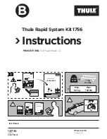 Preview for 1 page of Thule Rapid System Kit 1756 Instructions