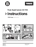 Preview for 1 page of Thule Rapid System Kit 1759 Instructions