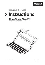 Preview for 1 page of Thule Single Step V15 Installation And User Instructions Manual