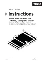 Preview for 1 page of Thule Slide Out G2 12V Ducato Instructions Manual