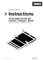 Preview for 1 page of Thule Slide Out G2 Installation Instructions Manual