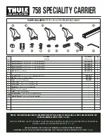 Предварительный просмотр 1 страницы Thule Specialty Carrier 758 Installation Instructions