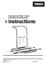 Thule Sport G2 Hobby Instructions Manual preview