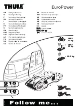 Thule Thule EuroPower 915 Fitting Instructions Manual предпросмотр