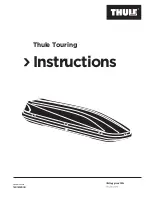 Предварительный просмотр 1 страницы Thule Touring Instructions Manual