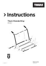 Thule WanderWay Instructions Manual preview