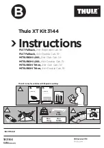 Preview for 1 page of Thule XT Kit 3144 Instructions Manual