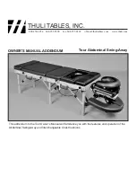 Thuli Tables Tour Abdominal Swing-Away Owner'S Manual Addendum preview