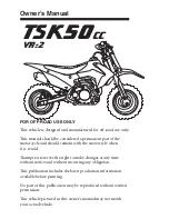 Preview for 2 page of Thump TSK50cc Owner'S Manual