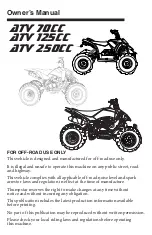 Preview for 2 page of Thumpstar ATV 125CC Owner'S Manual