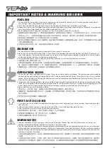 Preview for 3 page of THUNDER TIGER 6724-F28 PLUS 3.5 Instruction Manual & Parts Catalogue