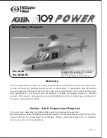 THUNDER TIGER Agusta A109 Assembly Manual preview