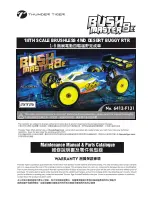 THUNDER TIGER Bush Master 8E Maintenance Manual & Parts Catalogue preview