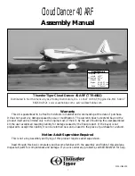 Preview for 1 page of THUNDER TIGER Cloud Dancer 40 ARF TTR4542 Assembly Manual