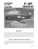 THUNDER TIGER F-8F BEARCAT - ASSEMBLY Assembly Manual preview