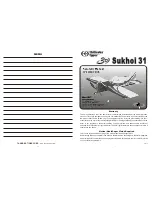 Preview for 1 page of THUNDER TIGER sukhoi 31 Assembly Manual