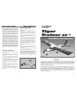 Preview for 1 page of THUNDER TIGER tiger trainer 60 MKII Assembly Instructions Manual