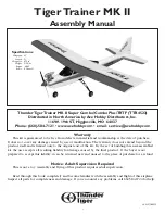 Preview for 1 page of THUNDER TIGER Tiger Trainer MK II Assembly Manual