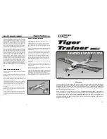 THUNDER TIGER Tiger Trainer MKIII Assembly Instruction Manual preview