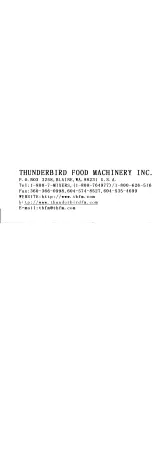 Preview for 8 page of Thunderbird TB-400E Operation Manual