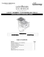 Thursday Pools Waterway Lucky 7 Skimmer 540-8610TP Installation & Operating Manual preview