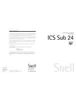 Preview for 1 page of THX ICS Sub 24 Owner'S Manual